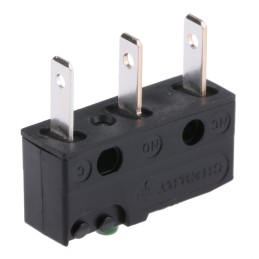 10 pcs - DB3C-B1AA ZF Button Micro Switch, Tab Terminal, 100 mA @ 250 V dc, SPDT