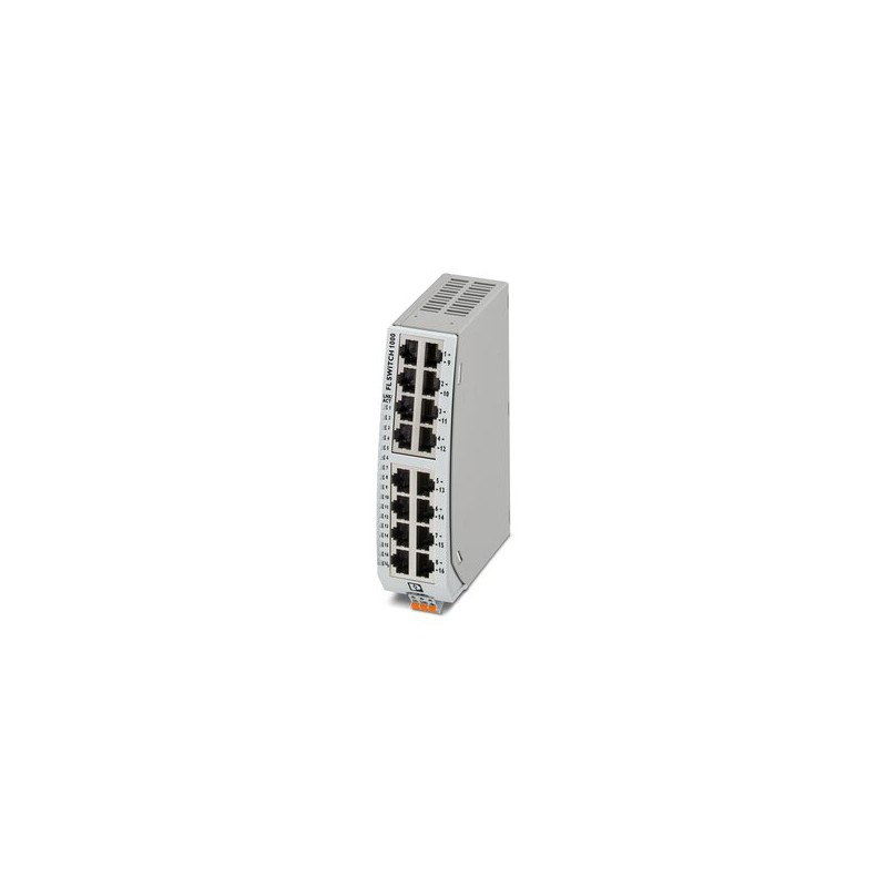 1 pcs - Phoenix Contact FL SWITCH 1116N Series DIN Rail Mount Ethernet Switch, 16 RJ45 Ports, 10 / 100 / 1000Mbit/s