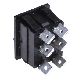 10 pcs - C1560ALAAB Arcolectric (Bulgin) Ltd DPDT, On-On Rocker Switch Panel Mount