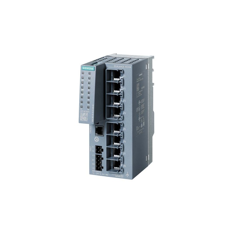 1 pcs - Siemens DIN Rail, Wall Ethernet Switch, 8 RJ45 Ports, 10/100Mbit/s Transmission, 24V dc