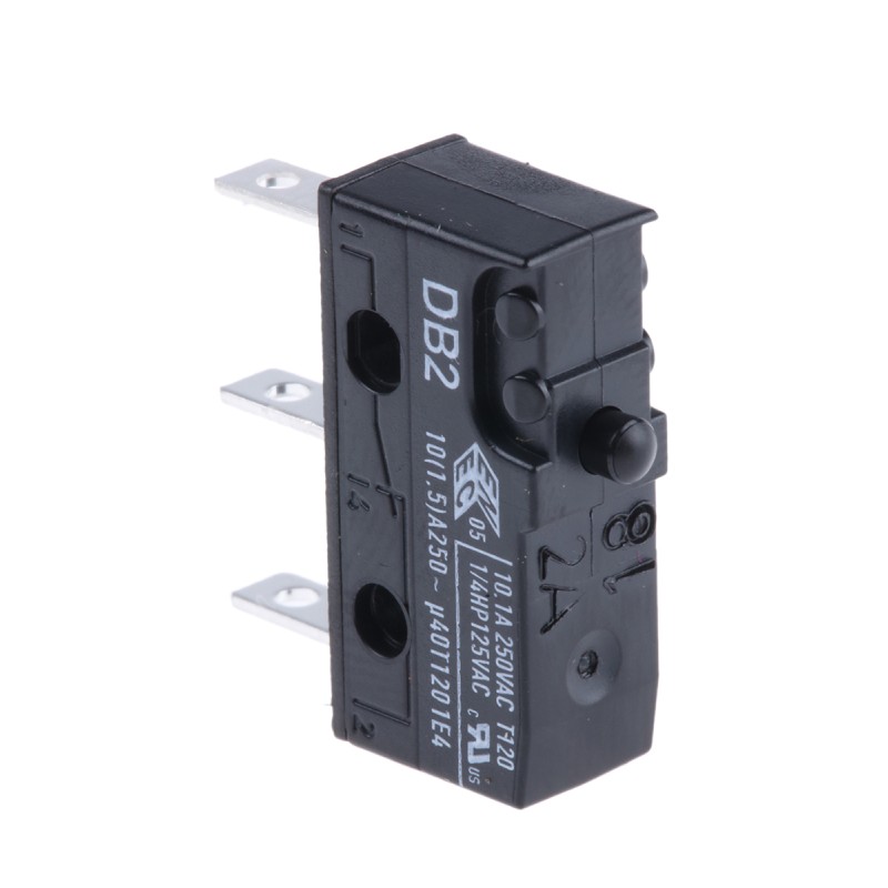 10 pcs - DB2C-B1AA ZF Button Micro Switch, Tab Terminal, 10.1 A @ 250 V ac, SPDT