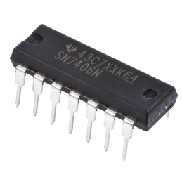 10 pcs - SN7406N Texas Instruments SN7406N Hex Inverter, 14-Pin PDIP