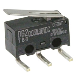 10 pcs - DG23-B2LA ZF Hinge Lever Micro Switch, Right Angle PCB Terminal, 50 mA @ 30 V dc, SPDT