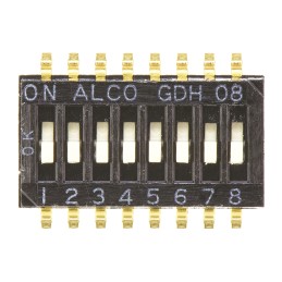 10 pcs - 1-1571983-1 TE Connectivity 8 Way Surface Mount DIP Switch SPST, Rocker Actuator