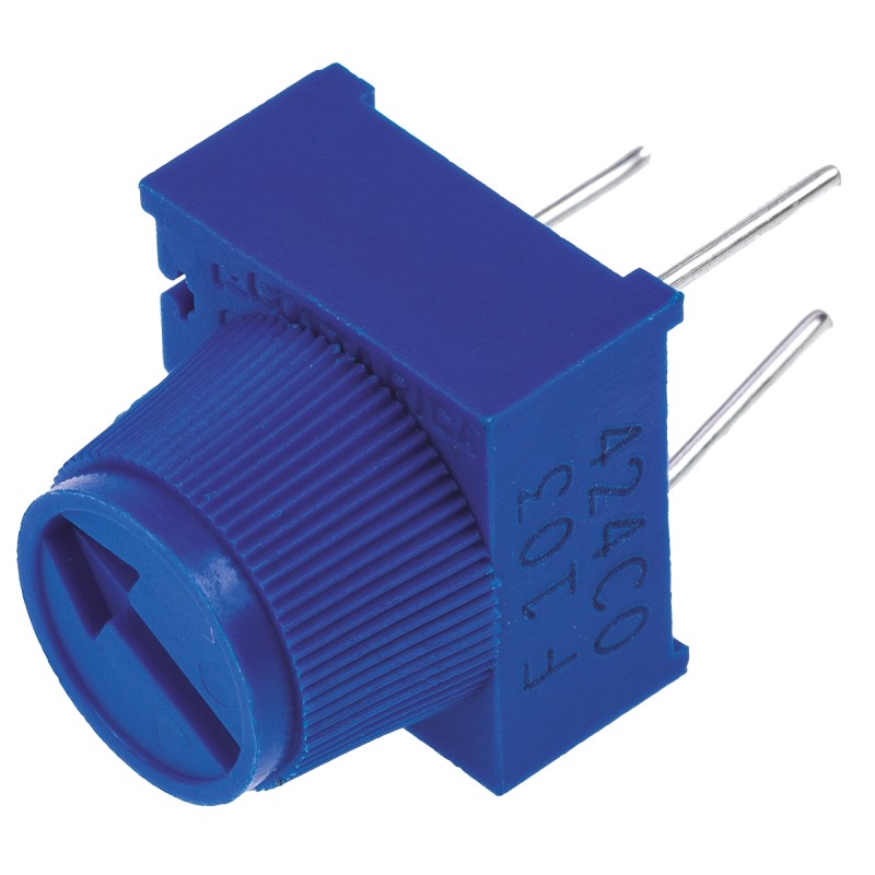 10 pcs - 3386F-1-103TLF 10kΩ, Through Hole Trimmer Potentiometer 0.5W Top Adjust Bourns, 3386