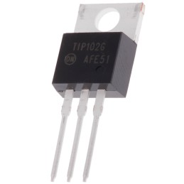 10 pcs - TIP102G onsemi TIP102G NPN Darlington Transistor, 8 A 100 V HFE:200, 3-Pin TO-220AB
