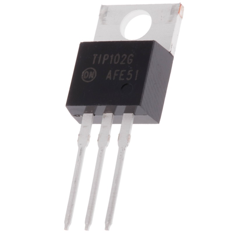 10 pcs - TIP102G onsemi TIP102G NPN Darlington Transistor, 8 A 100 V HFE:200, 3-Pin TO-220AB