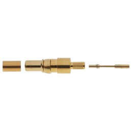 1 pcs - FCT, FMS Series, Male Crimp D-Sub Connector Coaxial Contact, Gold over Nickel Pin