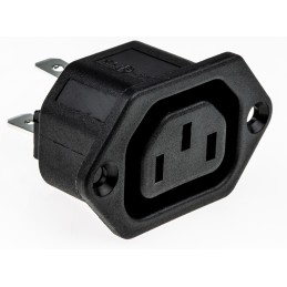 1 pcs - Bulgin C13 Panel Mount IEC Connector Socket, 10A, 250 V