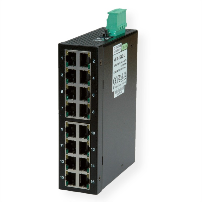 1 pcs - Roline 21.13.1157, Unmanaged 16 Port Switch