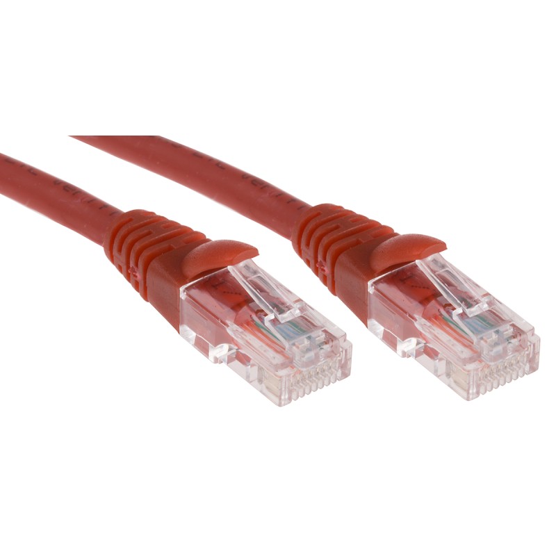 1 pcs - RS PRO Cat5e Male RJ45 to Male RJ45 Ethernet Cable, U/UTP, Red LSZH Sheath, 1m