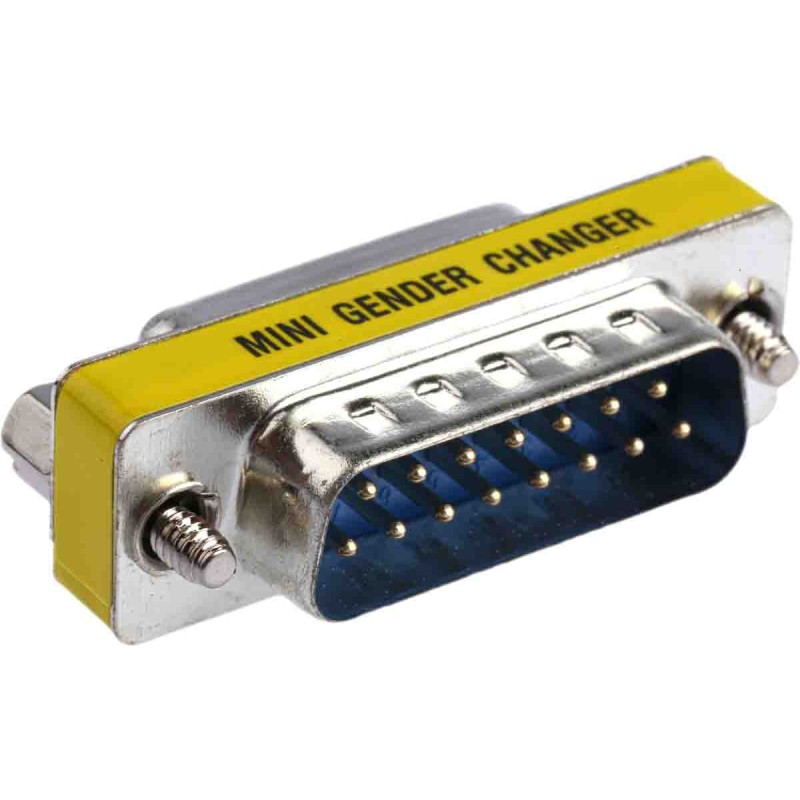 1 pcs - RS PRO D Sub Adapter Male 15 Way D-Sub to Female 15 Way D-Sub