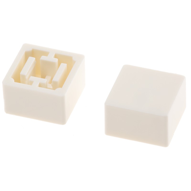 50 pcs - B32-1260 Omron White Tactile Switch Cap for Series B3F-4000, Series B3F-5000, Series B3W-4000, B32-1260