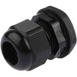 10 pcs - RS PRO Black Nylon Cable Gland, PG16 Thread, 10mm Min, 14mm Max, IP68