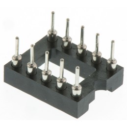 50 pcs - 110-87-310-41-001101 Preci-Dip 2.54mm Pitch Vertical 10 Way, Through Hole Turned Pin Open Frame IC Dip Socket, 1A