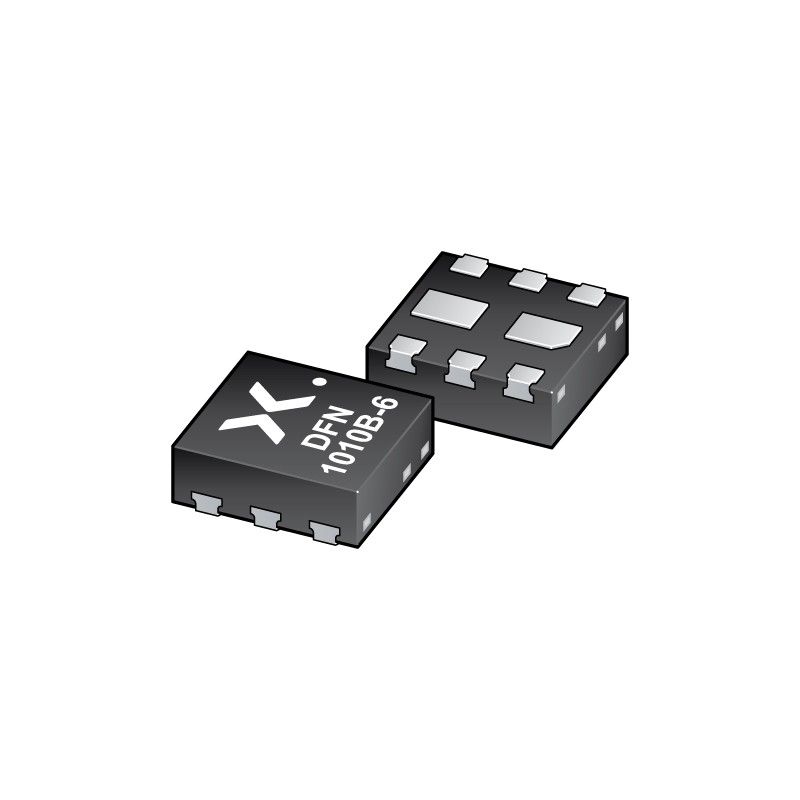 150 pcs - PMDXB950UPELZ Dual P-Channel MOSFET, 500 mA, -20 V, 8-Pin DFN1010B-6 Nexperia PMDXB950UPELZ