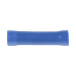 100 pcs - RS PRO Butt Splice Connector, Blue, Insulated, Tin 16 - 14 AWG