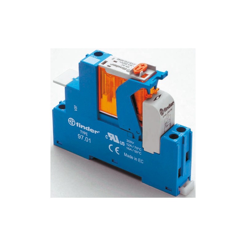 1 pcs - Finder 4C Series Interface Relay, DIN Rail Mount, 48V dc Coil, SPDT, 16A Load