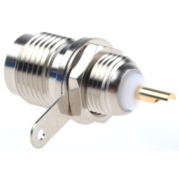 1 pcs - RS PRO, jack Bulkhead Mount TNC Connector, 50Ω, Solder Termination, Straight Body