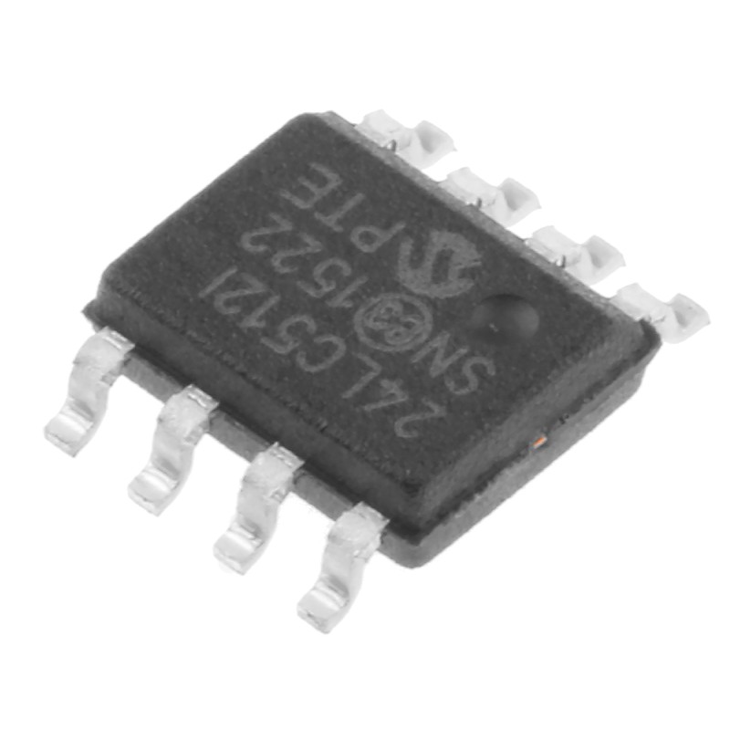 10 pcs - 24LC512-I/SN Microchip 24LC512-I/SN, 512kbit Serial EEPROM Memory, 900ns 8-Pin SOIC Serial-I2C