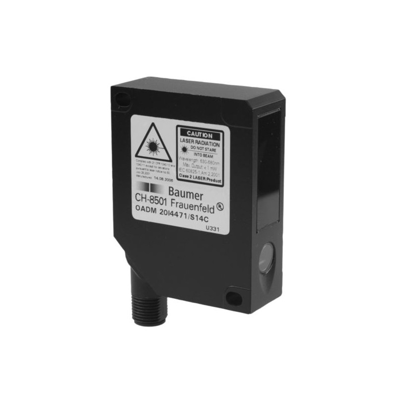 1 pcs - Baumer Distance Photoelectric Sensor, Block Sensor, 50 mm Detection Range