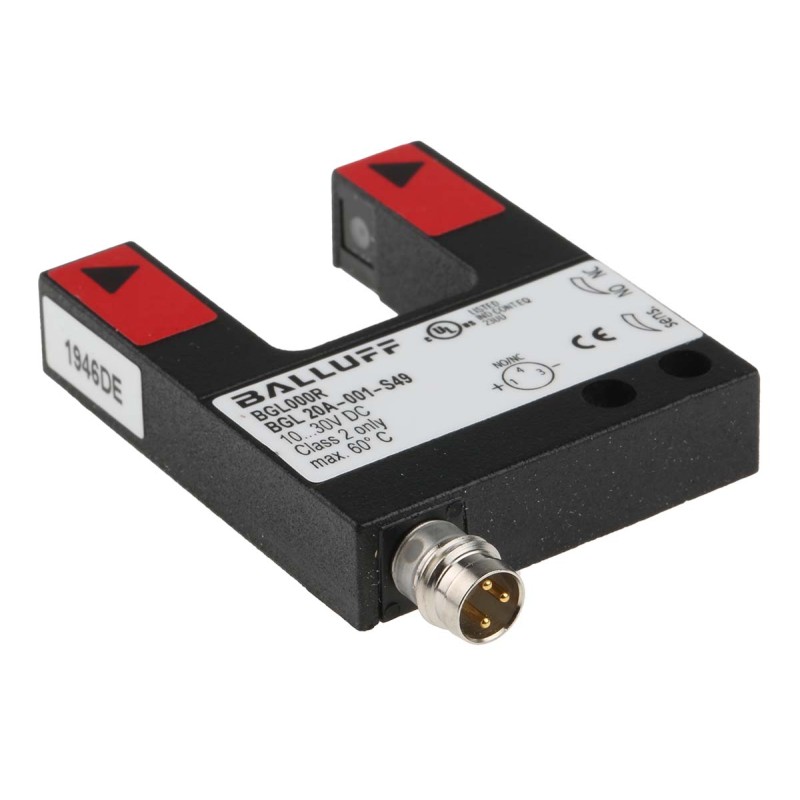 1 pcs - BALLUFF Through Beam Photoelectric Sensor, Fork Sensor, 20 mm Detection Range