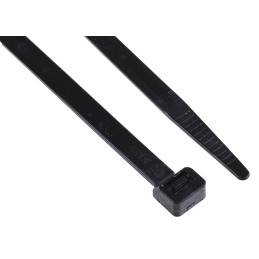 1 Bag of 100 - RS PRO Cable Tie, 300mm x 7.6 mm, Black Nylon, Pk-100