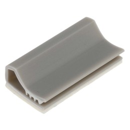 1 Pack of 100 - RS PRO Grey PVC Flat Cable Clamp, 9mm Max. Bundle