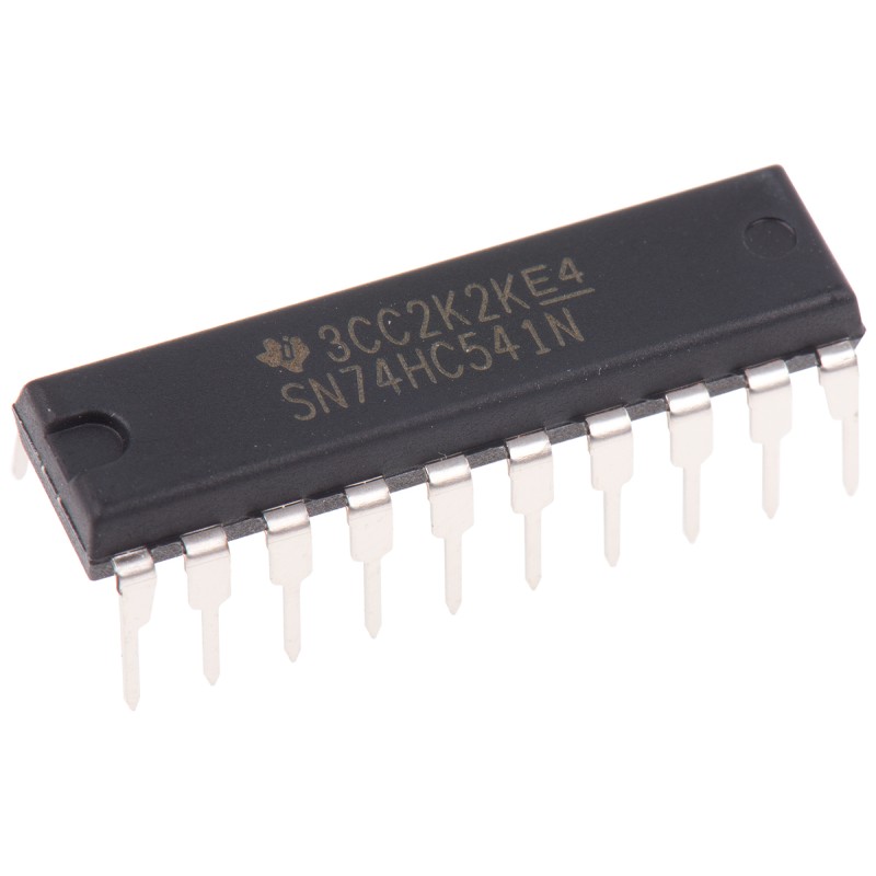10 pcs - SN74HC541N Texas Instruments SN74HC541N Octal-Channel Buffer & Line Driver, 3-State, 20-Pin PDIP