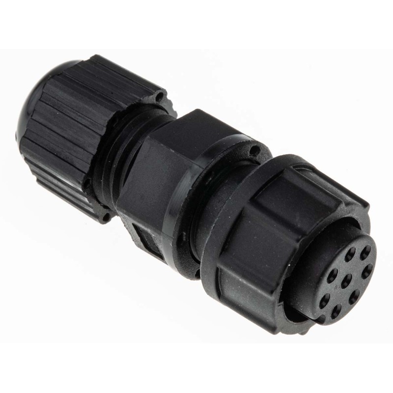 1 pcs - Amphenol Industrial Circular Connector, 8 Contacts, Cable Mount, Socket, Female, IP67, Ceres Series