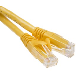 1 pcs - RS PRO Cat6 Male RJ45 to Male RJ45 Ethernet Cable, U/UTP, Yellow PVC Sheath, 3m