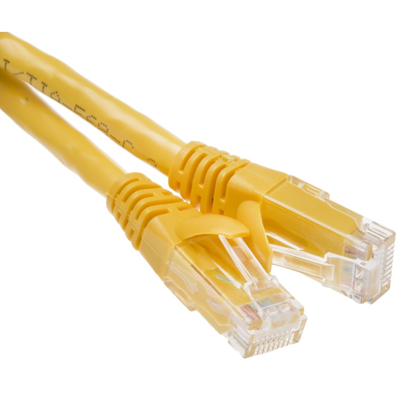 1 pcs - RS PRO Cat6 Male RJ45 to Male RJ45 Ethernet Cable, U/UTP, Yellow PVC Sheath, 3m