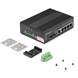 1 pcs - StarTech.com IES1G52UP12V, Unmanaged 6 Port Gigabit Switch With PoE