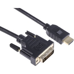 1 pcs - RS PRO 1920x1200 Male HDMI to Male DVI-D Dual Link Cable, 3m