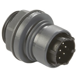 1 pcs - Bulgin Circular Connector, 8 Contacts, Front Mount, Plug, Male, IP66, IP68, IP69K, Buccaneer 6000 Series