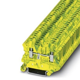 1 pcs - Phoenix Contact UT 2.5-MTD-PE Series Green, Yellow Feed Through Terminal Block, Single-Level, Screw Termination