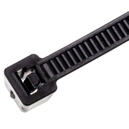1 Bag of 100 - HellermannTyton Cable Tie, 390mm x 4.6 mm, Black Polyamide 6.6 (PA66), Pk-100