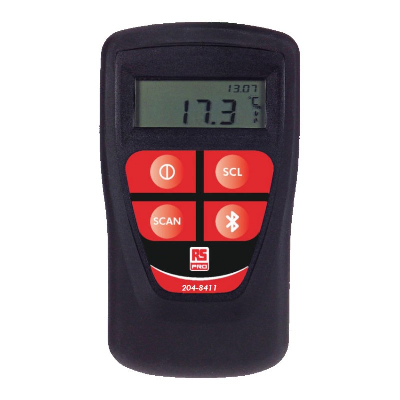 1 pcs - RS PRO Thermocouple Barcode Scanning Digital Thermometer for HVAC, Industrial Use, E, J, K, N, R, S, T Probe, 1