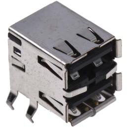 5 pcs - TE Connectivity Right Angle, PCB Mount, Through Hole, Socket Type A 2.0 USB Connector
