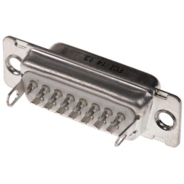 1 pcs - Amphenol FCI 15 Way Panel Mount D-sub Connector Socket, 2.74mm Pitch