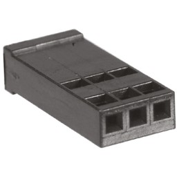1 pcs - TE Connectivity, AMPMODU Female Connector Housing, 2.54mm Pitch, 3 Way, 1 Row