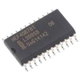 10 pcs - HEF4067BT,652 Nexperia HEF4067BT,652 Multiplexer/Demultiplexer Single 16:1 5 V, 9 V, 12 V, 24-Pin SOIC