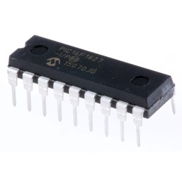 10 pcs - PIC16F1827-I/P Microchip PIC16F1827-I/P, 8bit PIC Microcontroller, PIC16F, 32MHz, 4K x 14 words, 256 B Flash, 18-Pin PD