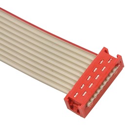 5 pcs - TE Connectivity Micro-MaTch Series Flat Ribbon Cable, 10-Way, 1.27mm Pitch, 100mm Length, Micro-MaTch IDC to