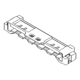 50 pcs - Molex, 501864 0.5mm Pitch 50 Way Right Angle Female FPC Connector, Bottom