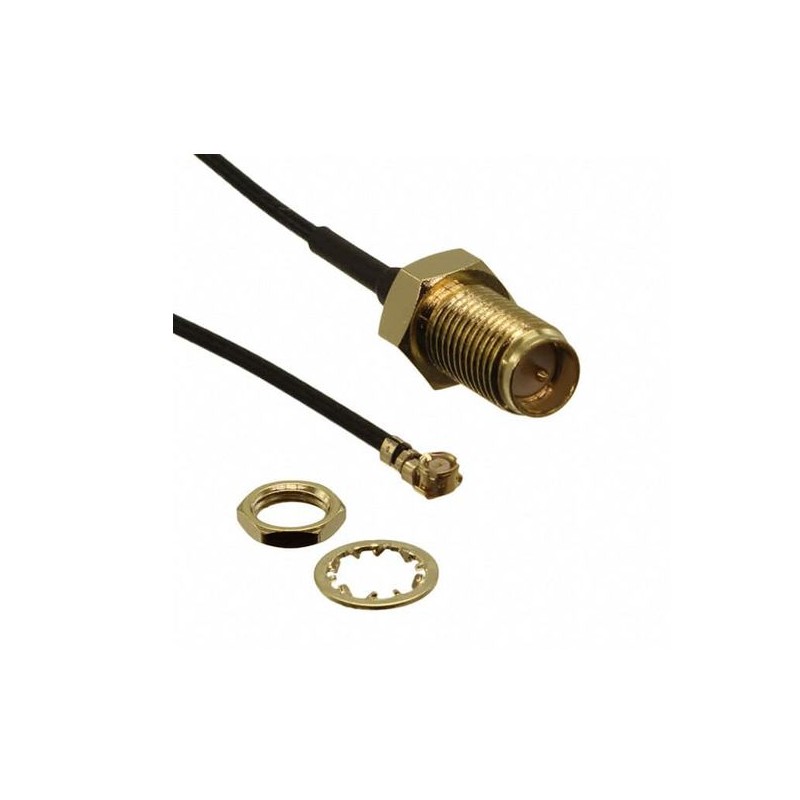 1 pcs - RS PRO MHF1 to Male RP-SMA Coaxial Cable, 305mm, Terminated