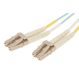 1 pcs - RS PRO LC to LC Duplex Multi Mode OM4 Fibre Optic Cable, 900μm, Blue, 2m