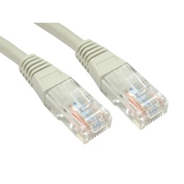 1 pcs - RS PRO Cat6 Male RJ45 to Male RJ45 Ethernet Cable, U/UTP, Grey PVC Sheath, 2m