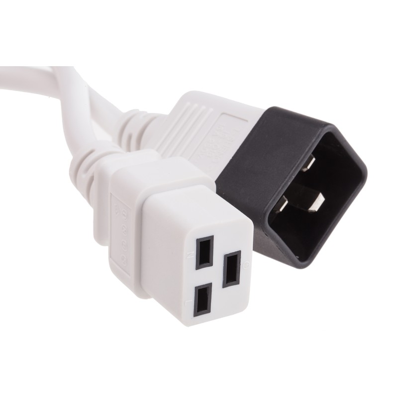 1 pcs - RS PRO IEC C19 Socket to IEC C20 Plug Power Cord, 2m