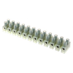 5 pcs - RS PRO Non-Fused Terminal Block, 12-Way, 41A, 6 mm² Wire, Screw Down Termination